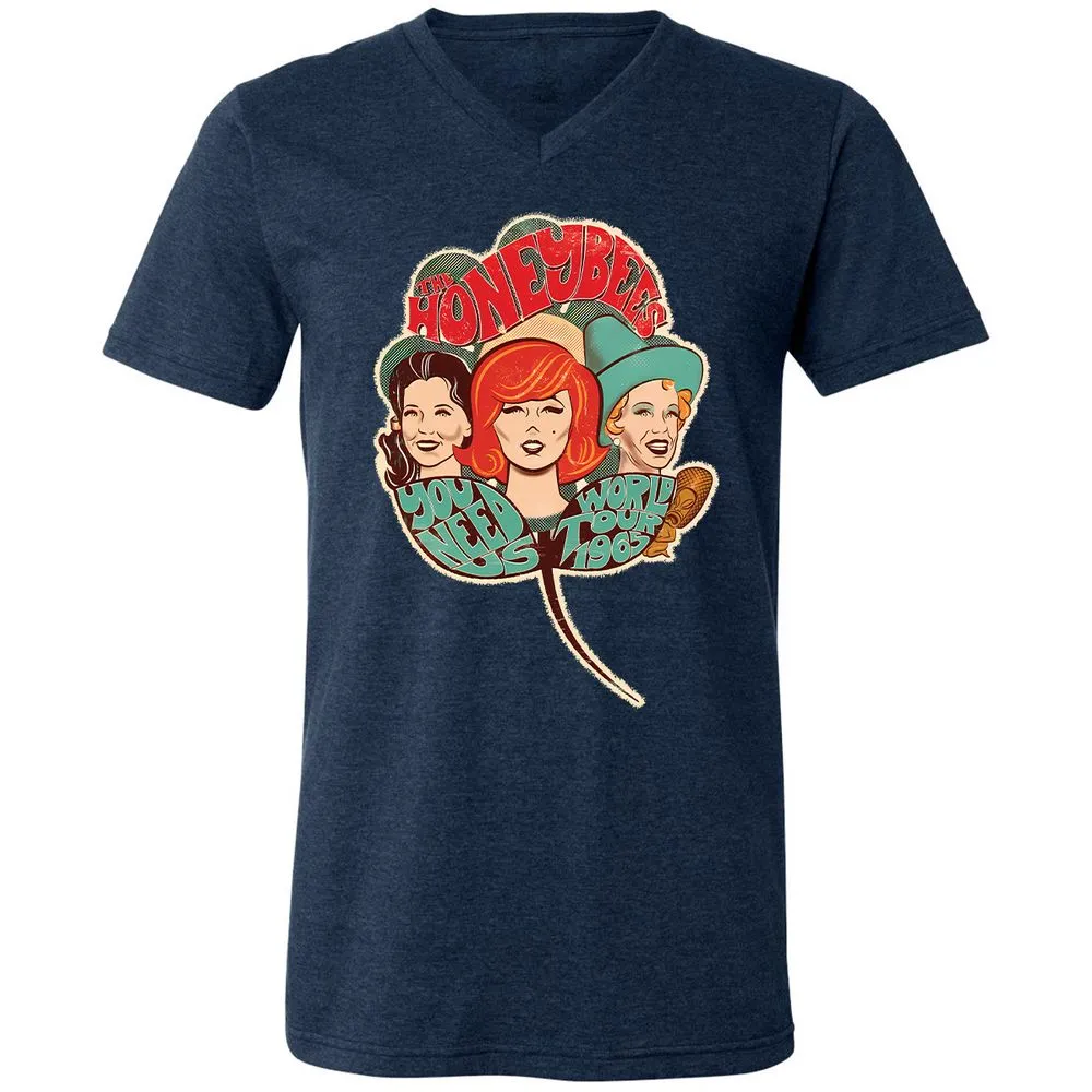 Unisex V-Neck T-Shirt - 6T1LRTMT - Heather Navy - 15