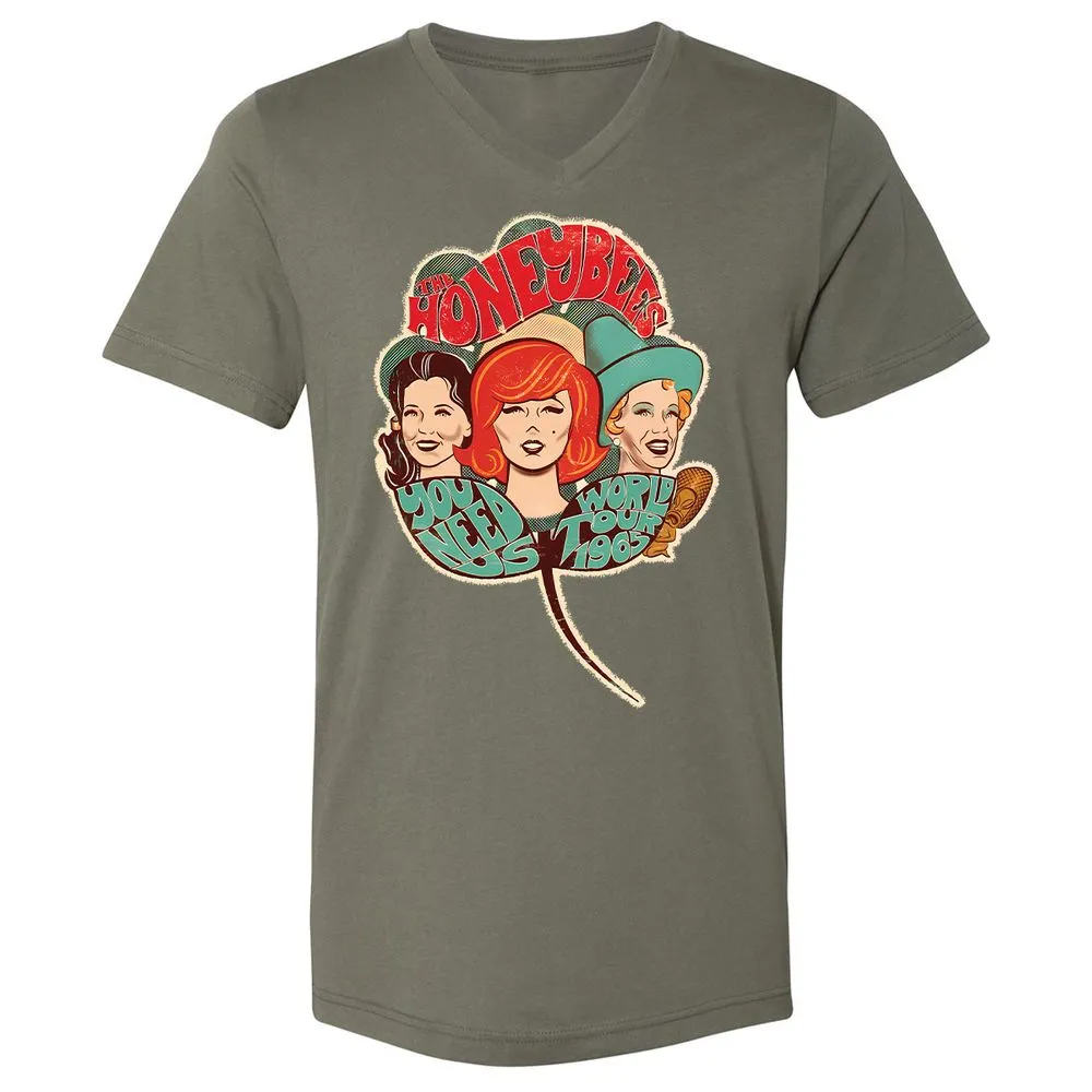 Unisex V-Neck T-Shirt - 6T1LRTMT - Military Green - 10