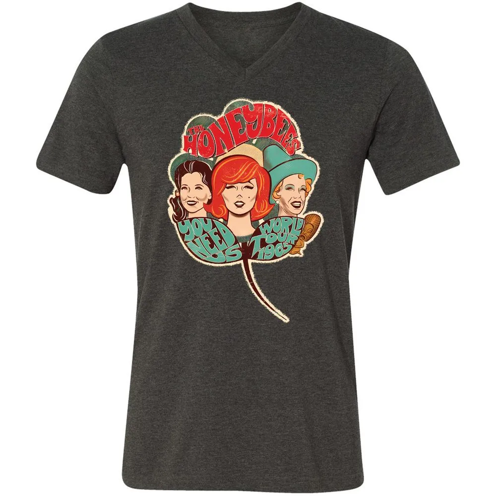 Unisex V-Neck T-Shirt - 6T1LRTMT - Dark Grey Heather - 8