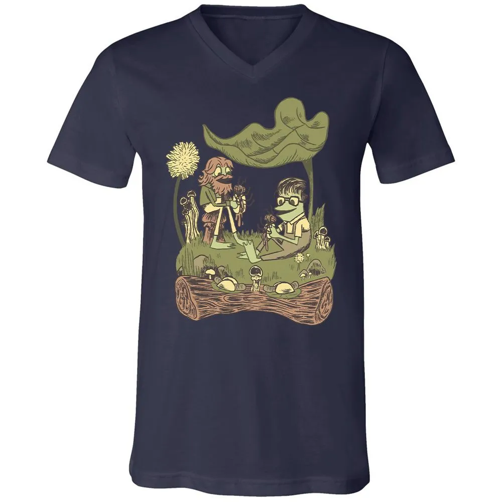 Unisex V-Neck T-Shirt - Q6UU7LTZ - Navy - 2