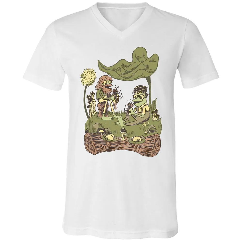 Unisex V-Neck T-Shirt - Q6UU7LTZ - White - 5