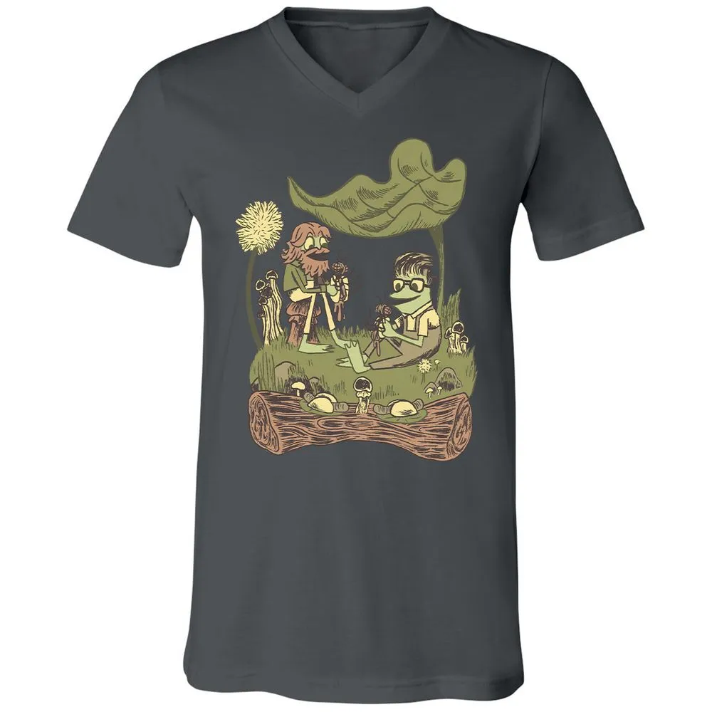 Unisex V-Neck T-Shirt - Q6UU7LTZ - Asphalt - 12