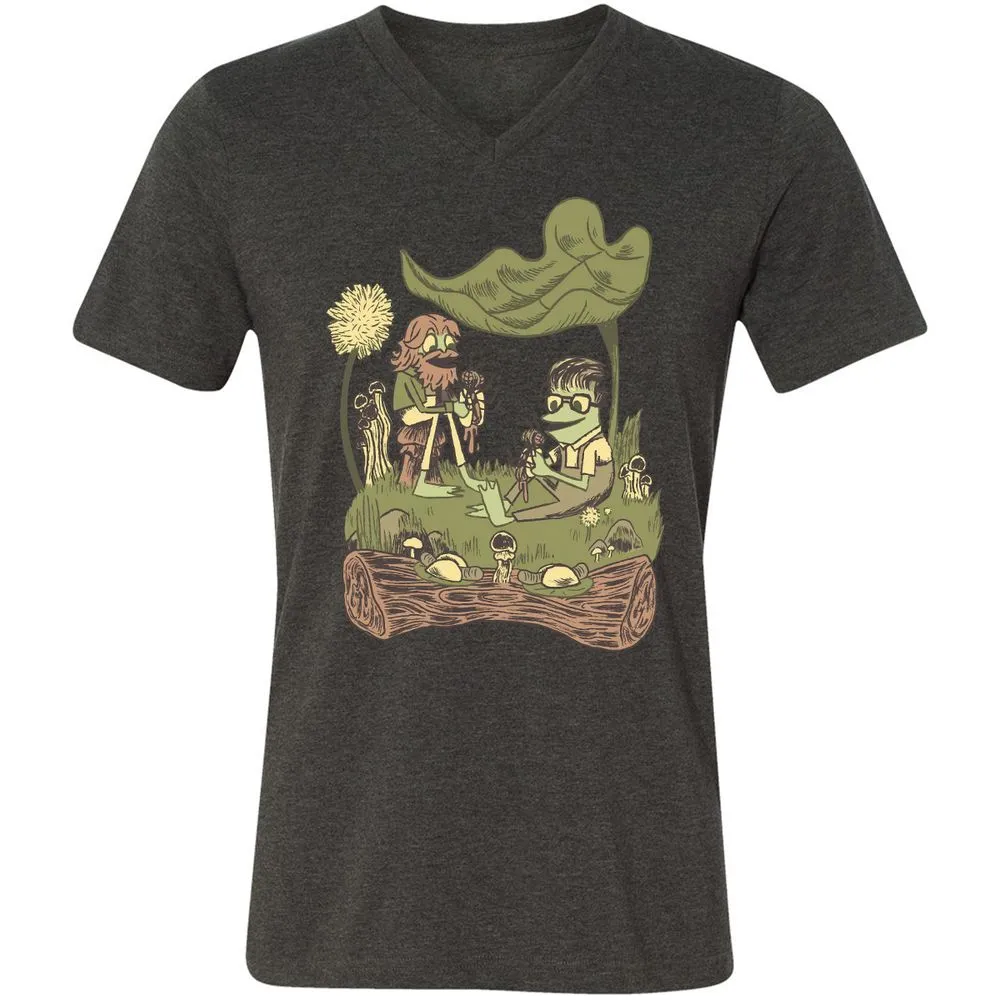 Unisex V-Neck T-Shirt - Q6UU7LTZ - Dark Grey Heather - 8