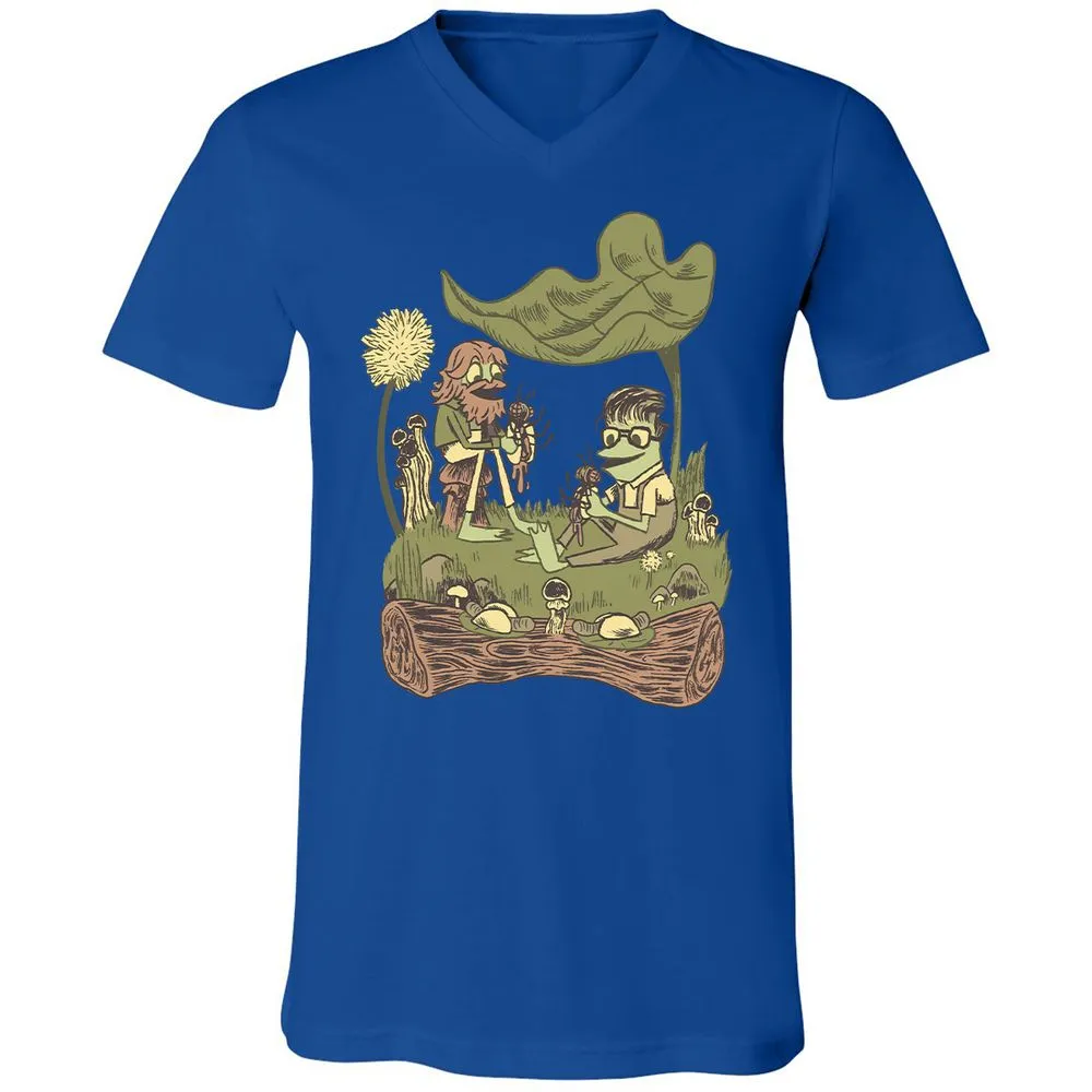 Unisex V-Neck T-Shirt - Q6UU7LTZ - True Royal - 4