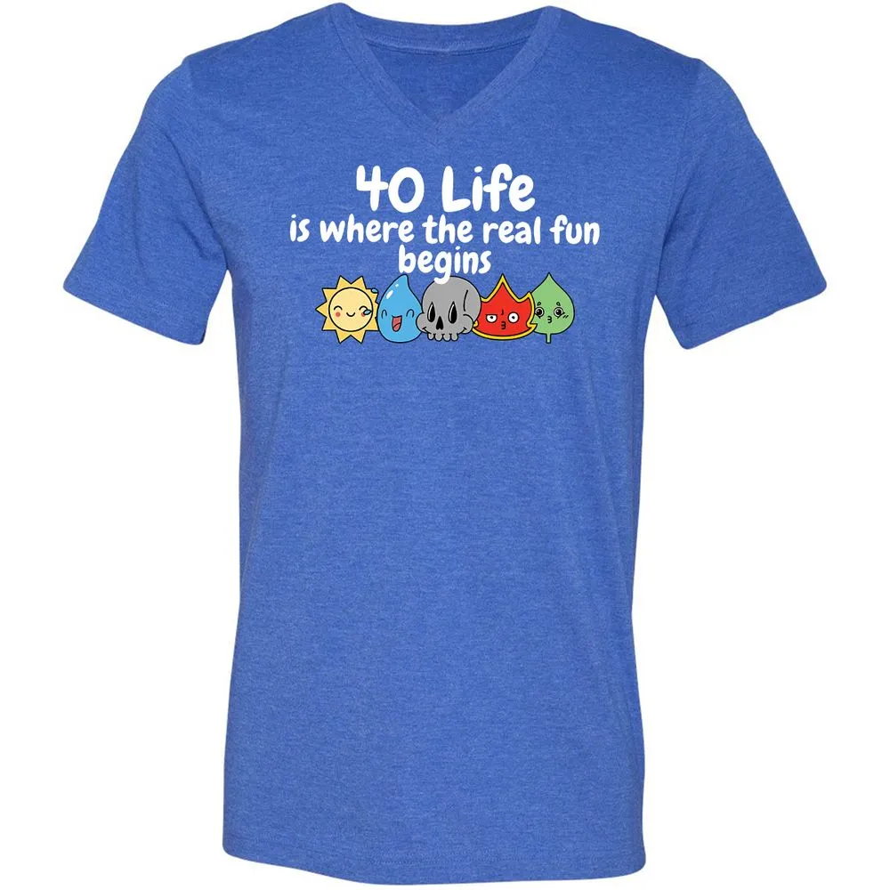 Unisex V-Neck T-Shirt - TD7CPA4V - Heather True Royal - 14