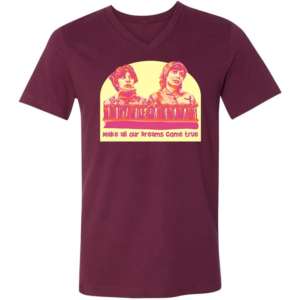 Unisex V-Neck T-Shirt - 3KA91UEZ - Maroon - 6