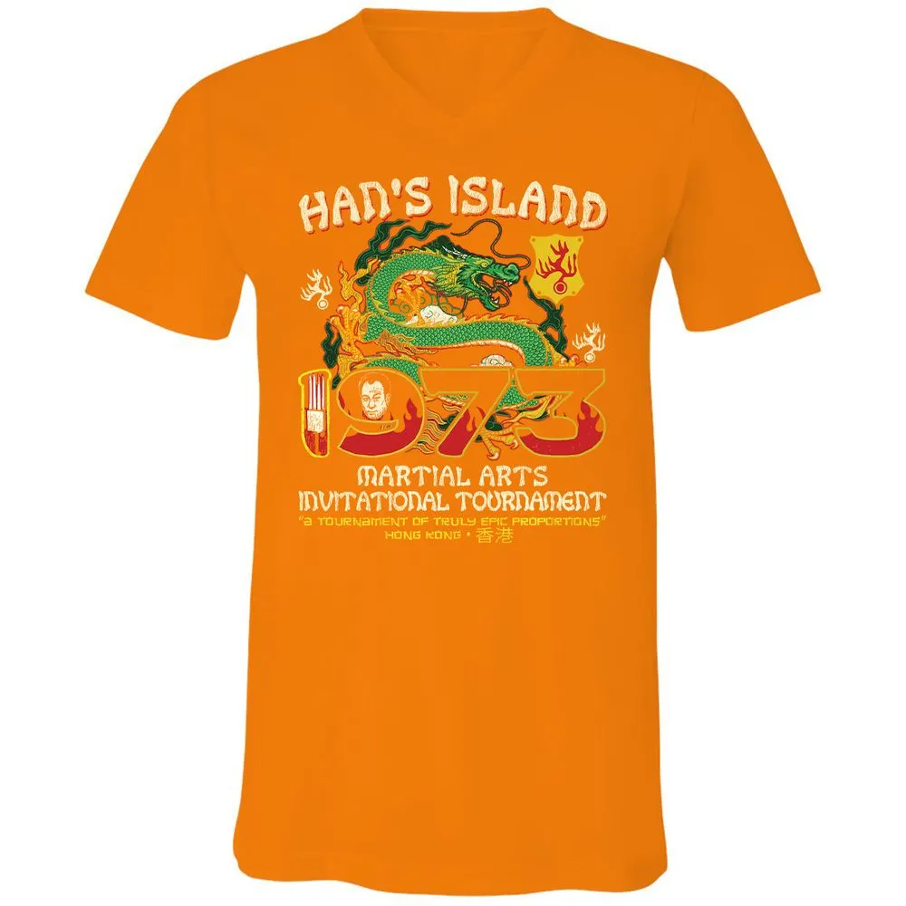 Unisex V-Neck T-Shirt - UUKQWJLZ - Orange - 11