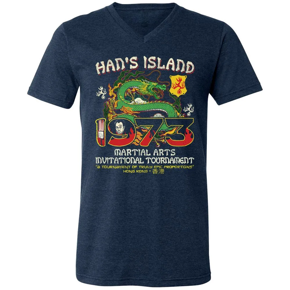 Unisex V-Neck T-Shirt - UUKQWJLZ - Heather Navy - 15