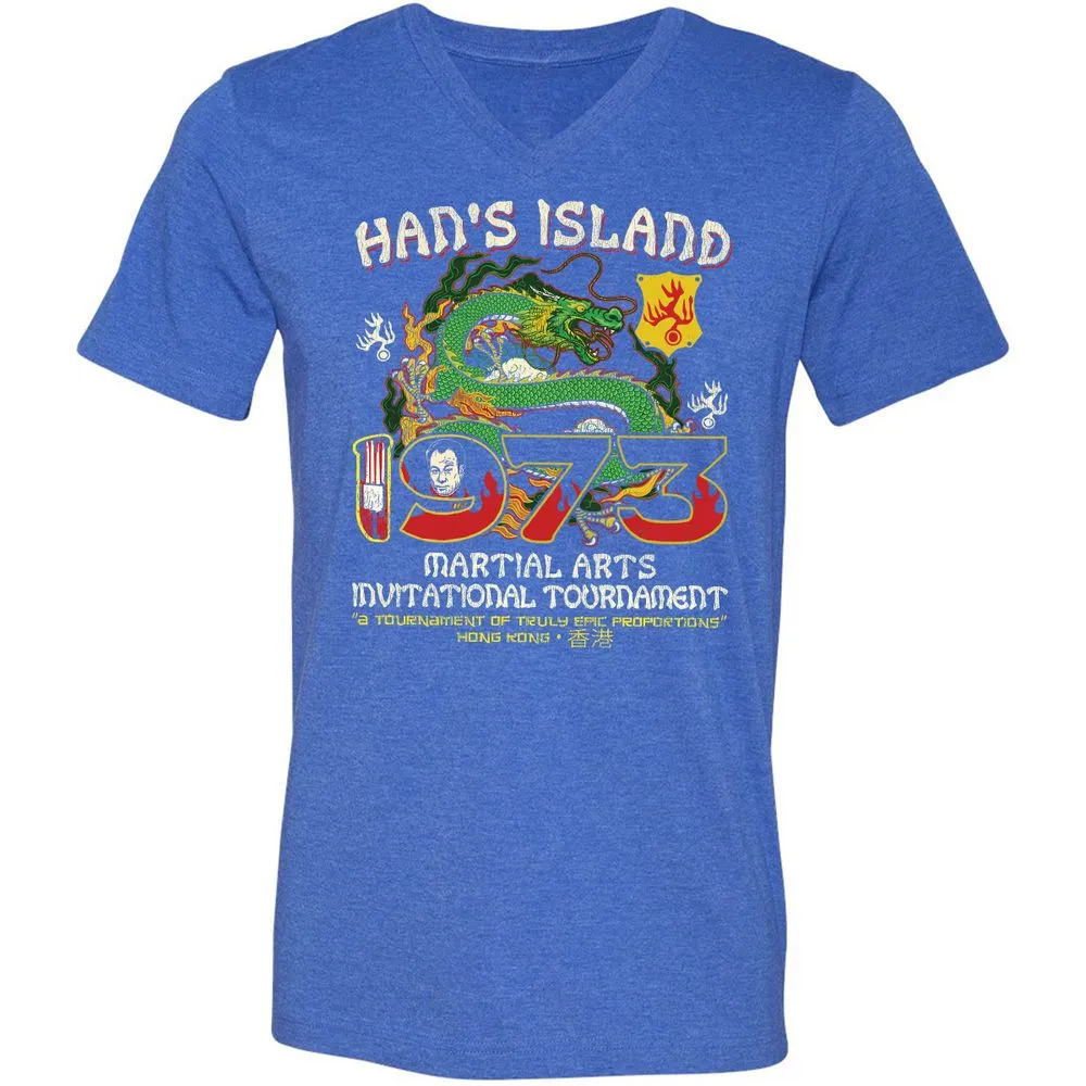 Unisex V-Neck T-Shirt - UUKQWJLZ - Heather True Royal - 14