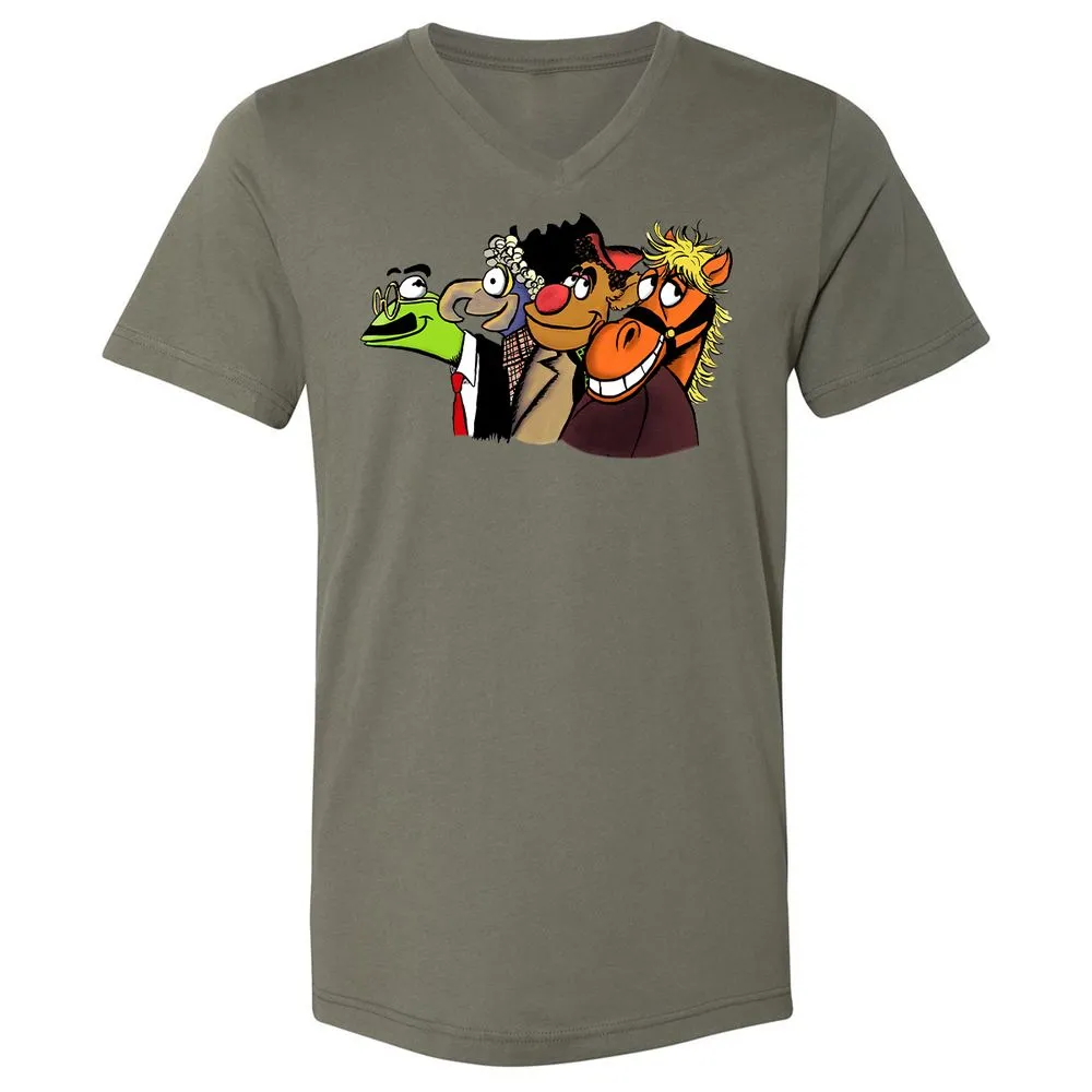 Unisex V-Neck T-Shirt - F55KCSVX - Military Green - 10