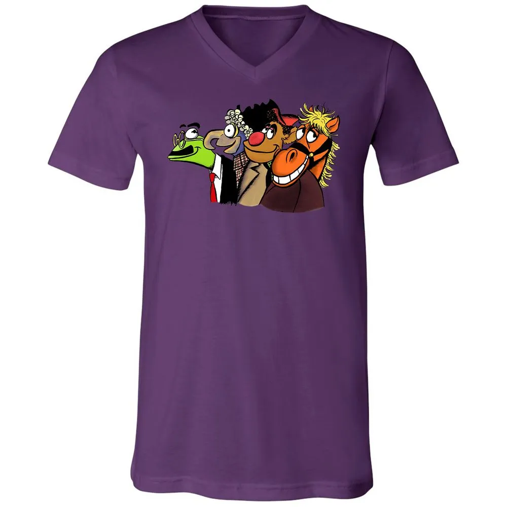 Unisex V-Neck T-Shirt - F55KCSVX - Team Purple - 9