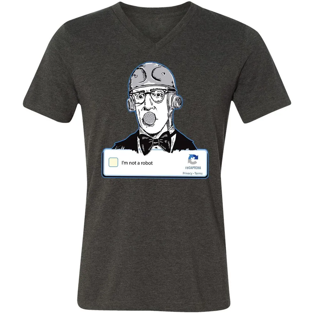 Unisex V-Neck T-Shirt - K7XXTE79 - Dark Grey Heather - 8
