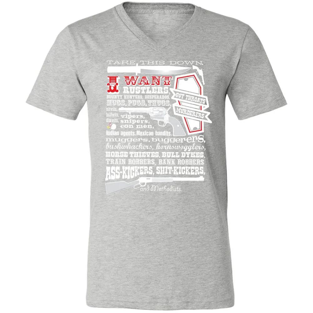 Unisex V-Neck T-Shirt - Y86TS87P - Athletic Heather - 7