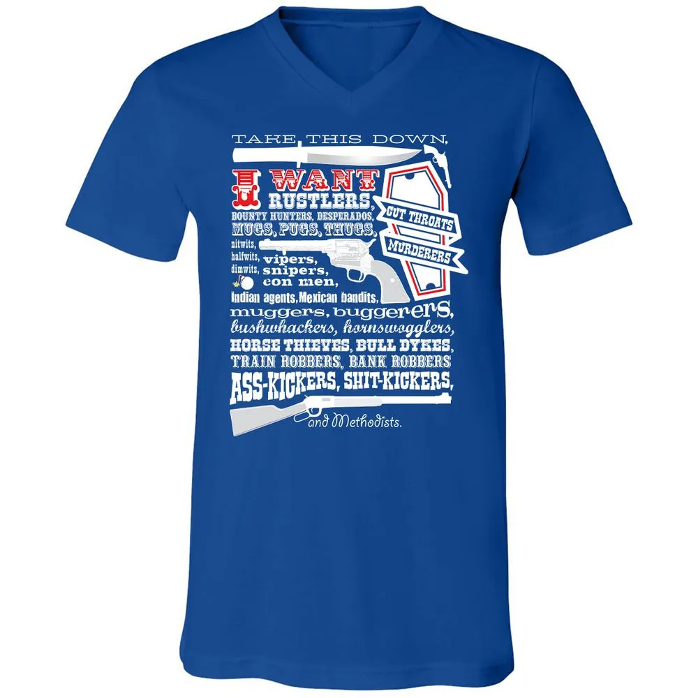 Unisex V-Neck T-Shirt - Y86TS87P - True Royal - 4