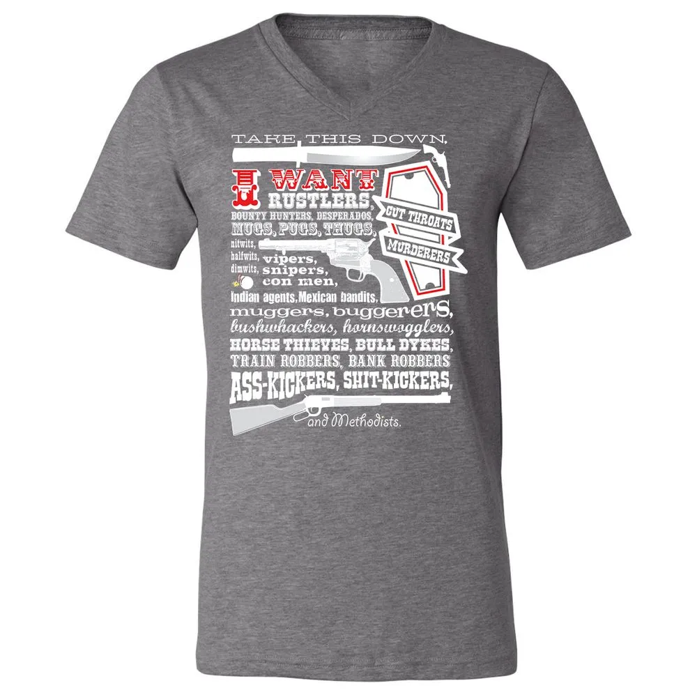 Unisex V-Neck T-Shirt - Y86TS87P - Deep Heather - 13