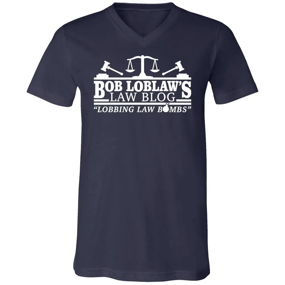 Unisex V-Neck T-Shirt - 9TFJB3ER - Navy - 2