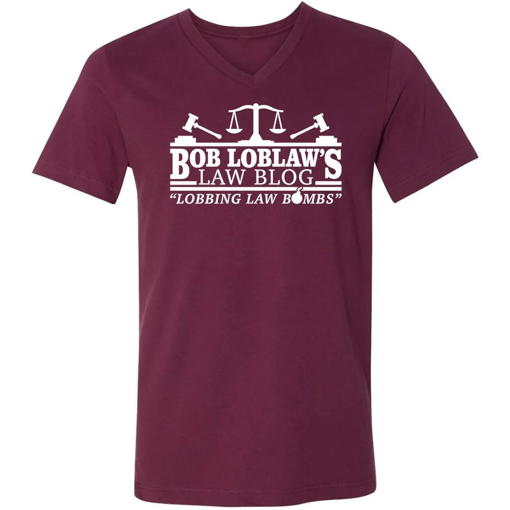 Unisex V-Neck T-Shirt - 9TFJB3ER - Maroon - 6