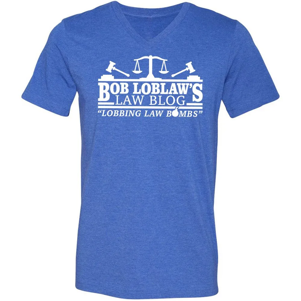 Unisex V-Neck T-Shirt - 9TFJB3ER - Heather True Royal - 14