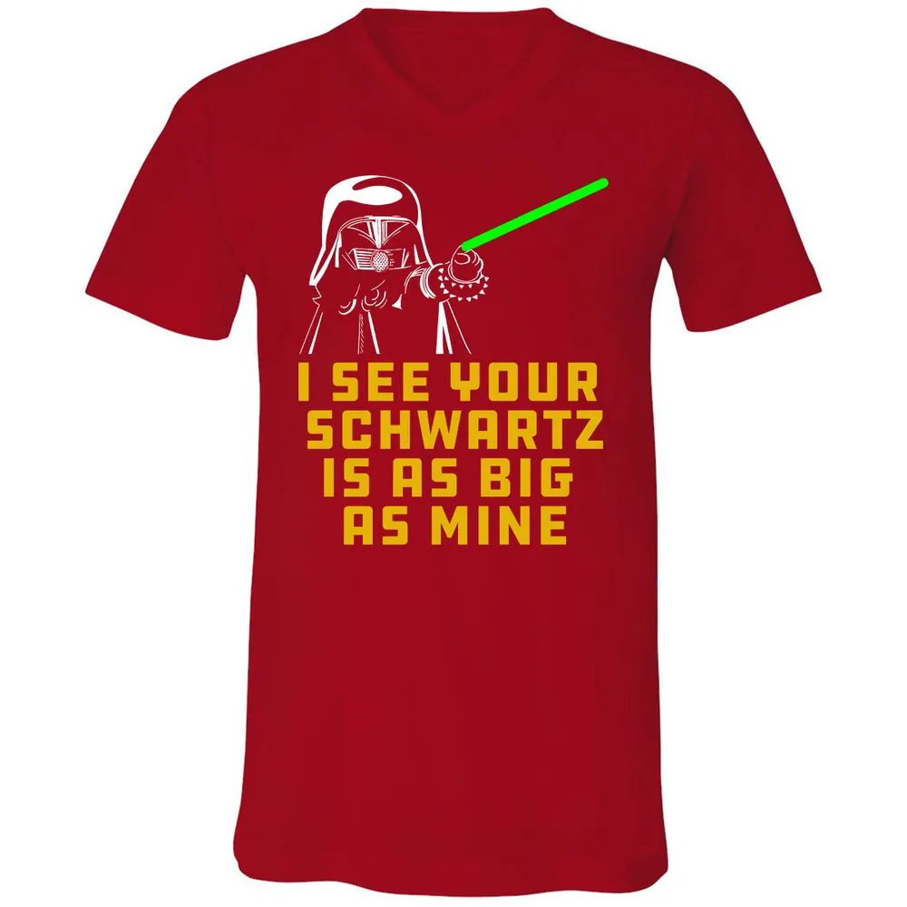 Unisex V-Neck T-Shirt - 6BL9WKRJ - Red - 3