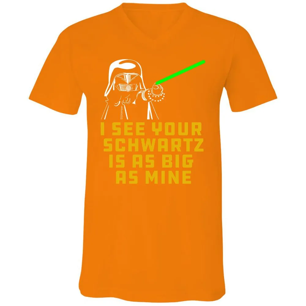 Unisex V-Neck T-Shirt - 6BL9WKRJ - Orange - 11