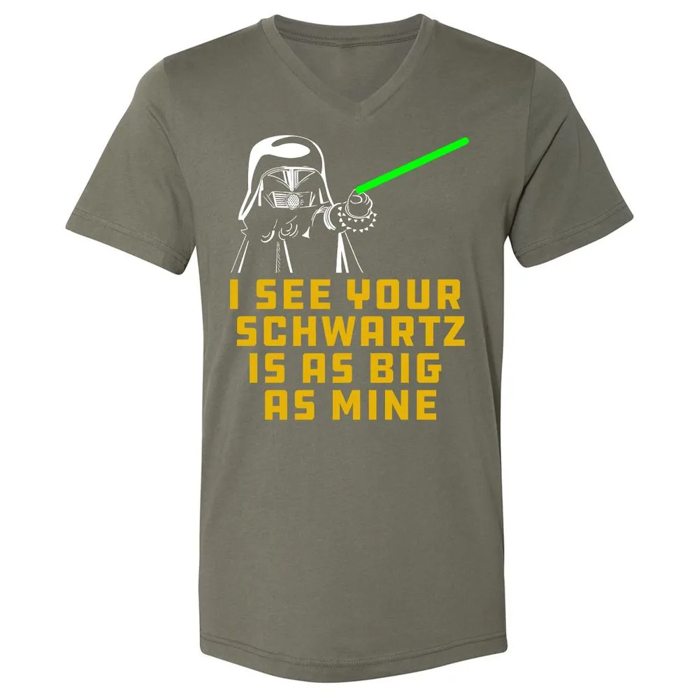 Unisex V-Neck T-Shirt - 6BL9WKRJ - Military Green - 10