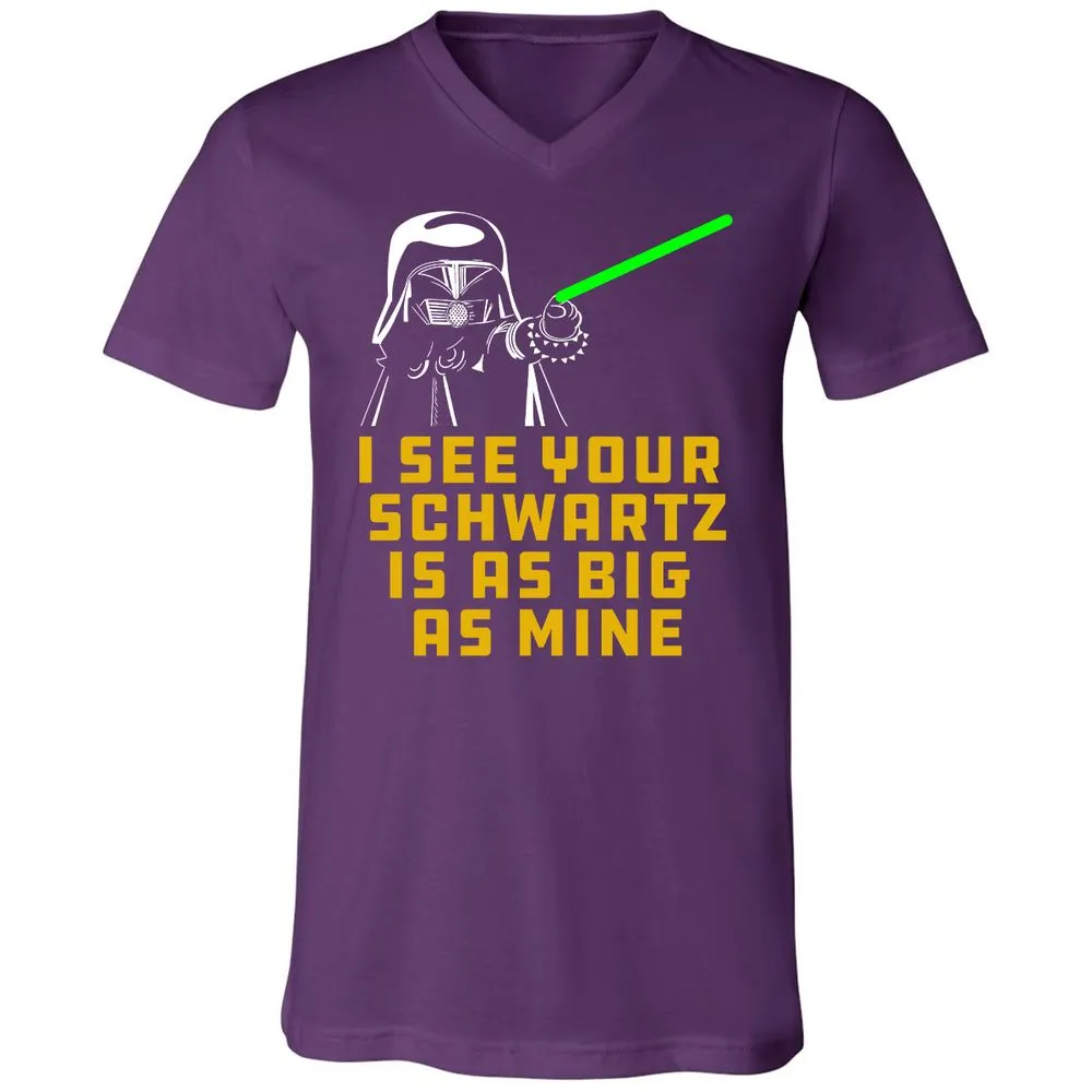 Unisex V-Neck T-Shirt - 6BL9WKRJ - Team Purple - 9