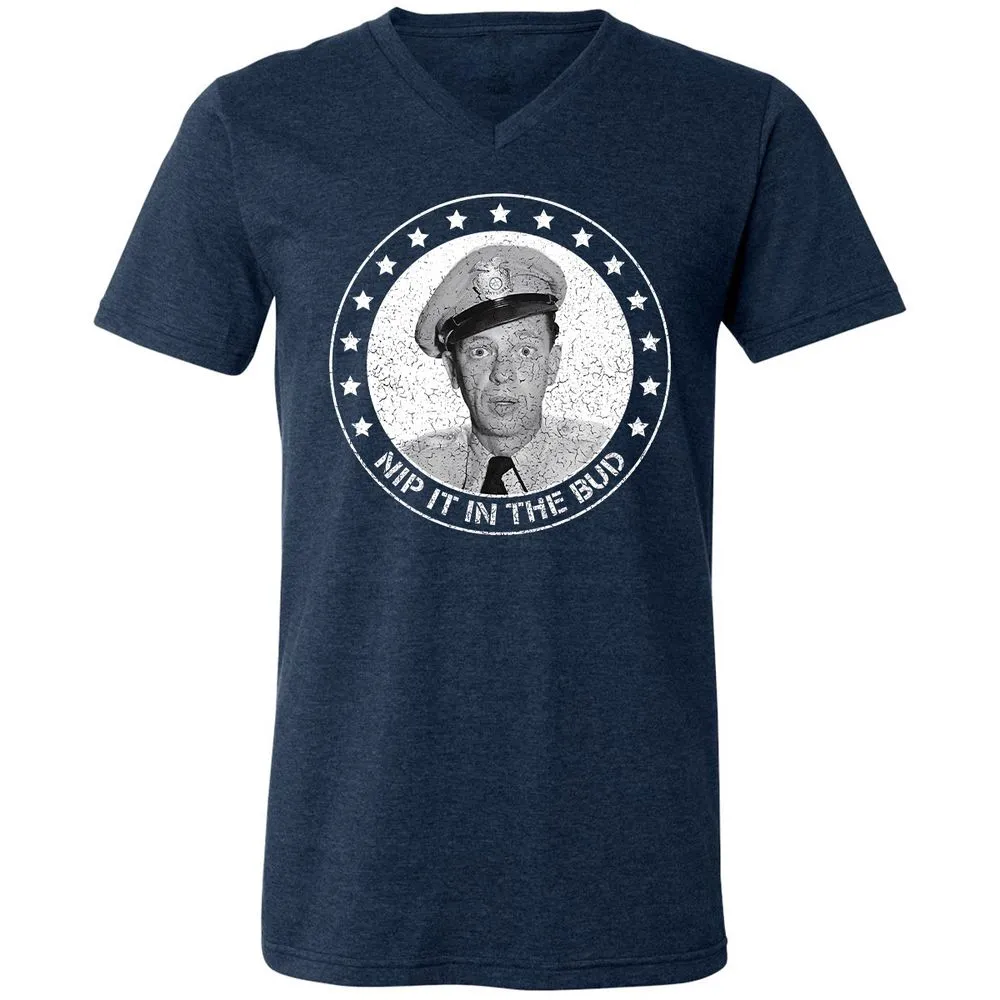 Unisex V-Neck T-Shirt - 43ZLWBS7 - Heather Navy - 15