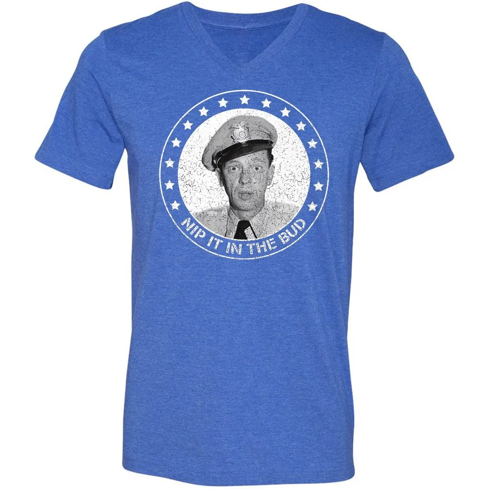 Unisex V-Neck T-Shirt - 43ZLWBS7 - Heather True Royal - 14