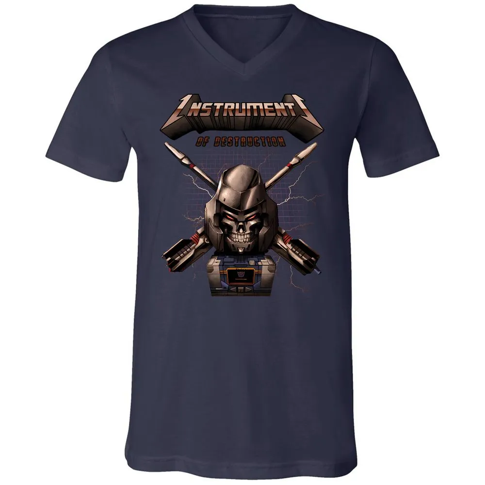 Unisex V-Neck T-Shirt - GJEAQVJM - Navy - 2