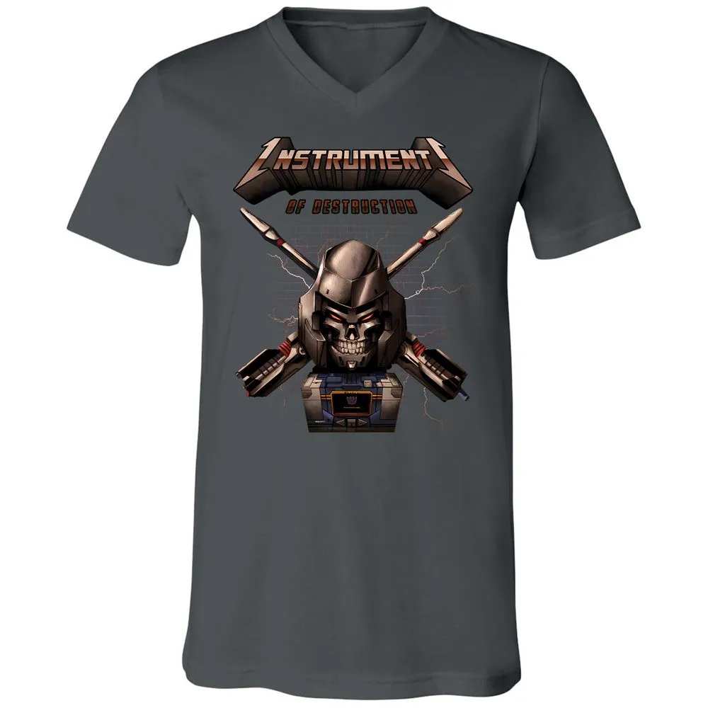 Unisex V-Neck T-Shirt - GJEAQVJM - Asphalt - 12