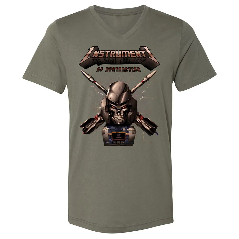 Unisex V-Neck T-Shirt - GJEAQVJM - Military Green - 10