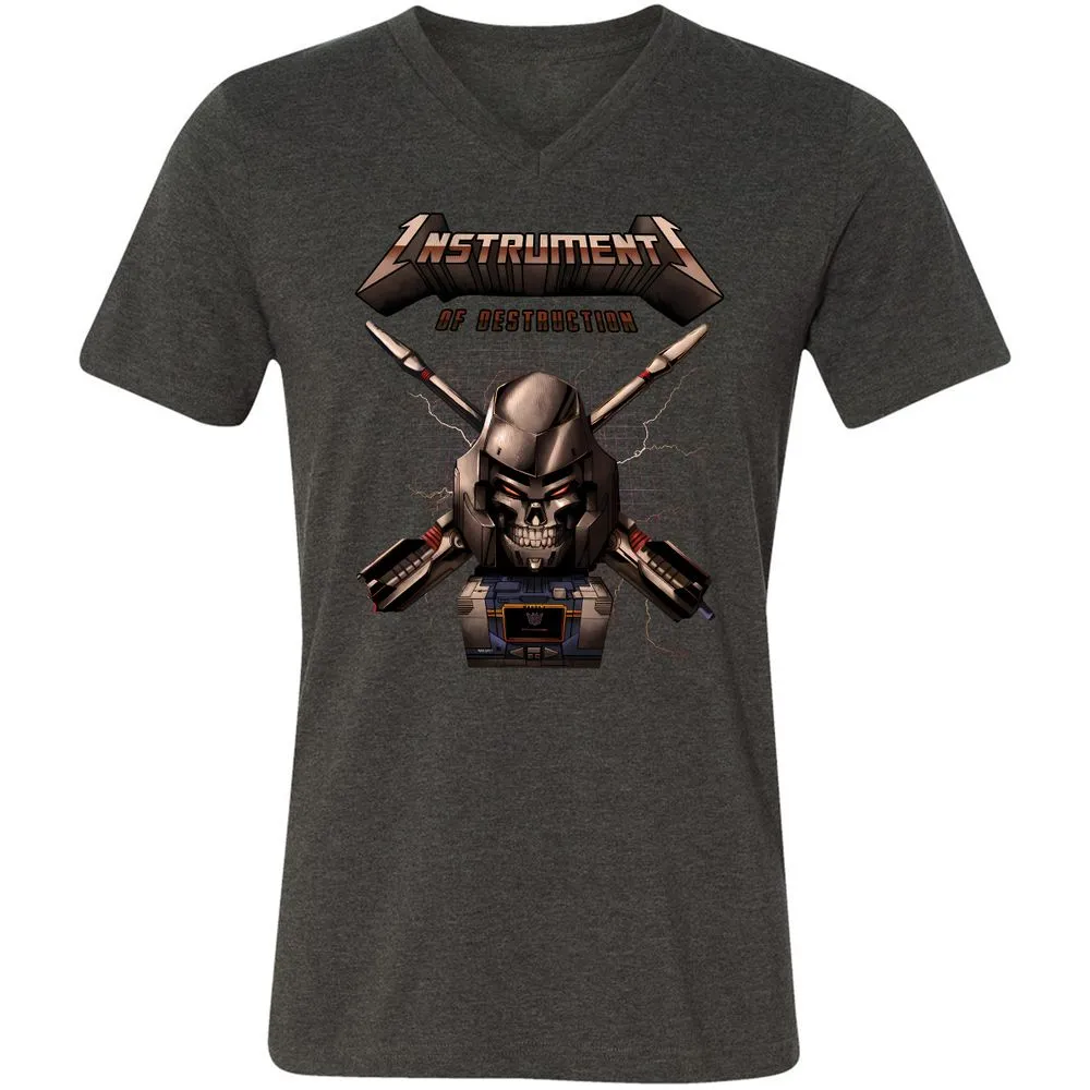 Unisex V-Neck T-Shirt - GJEAQVJM - Dark Grey Heather - 8