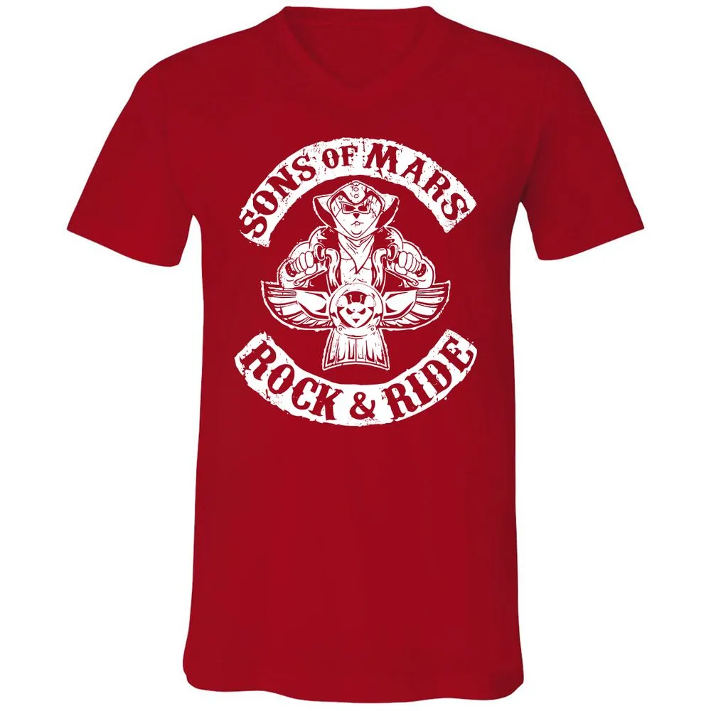 Unisex V-Neck T-Shirt - ZUHNMGB4 - Red - 3