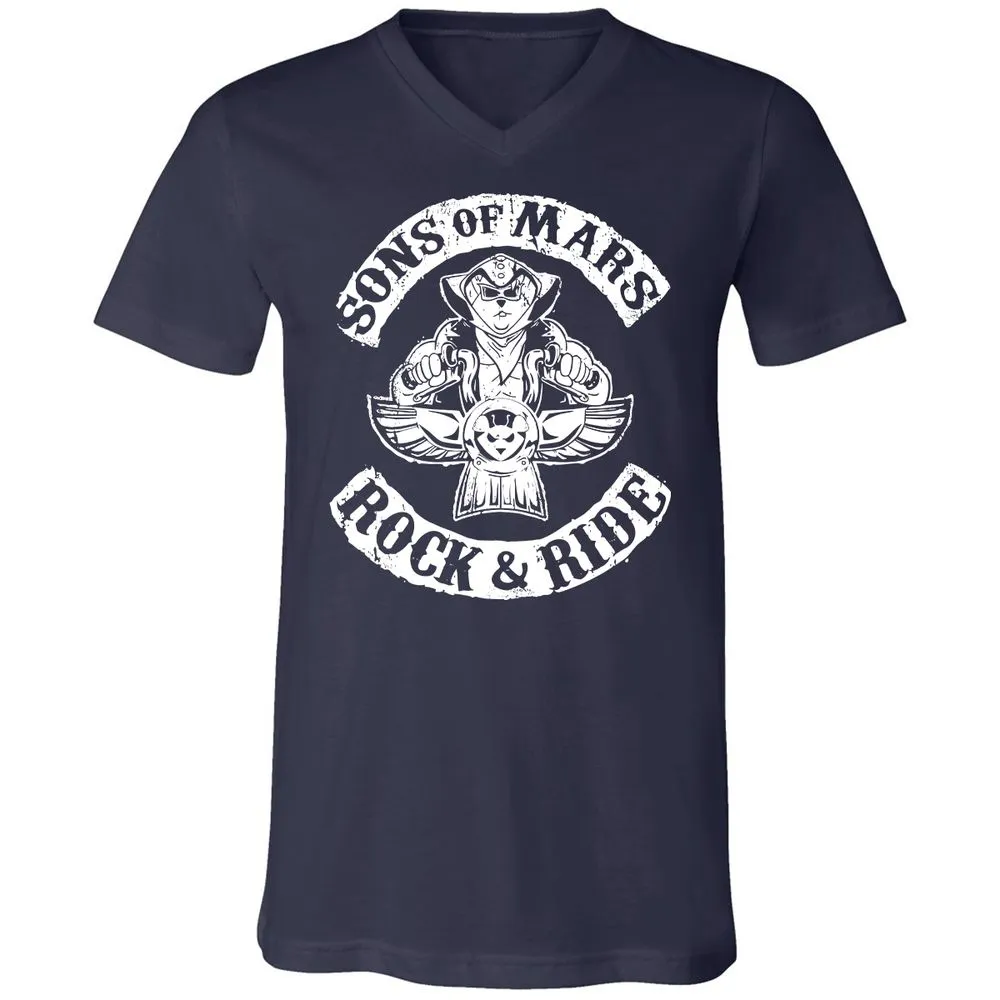 Unisex V-Neck T-Shirt - ZUHNMGB4 - Navy - 2