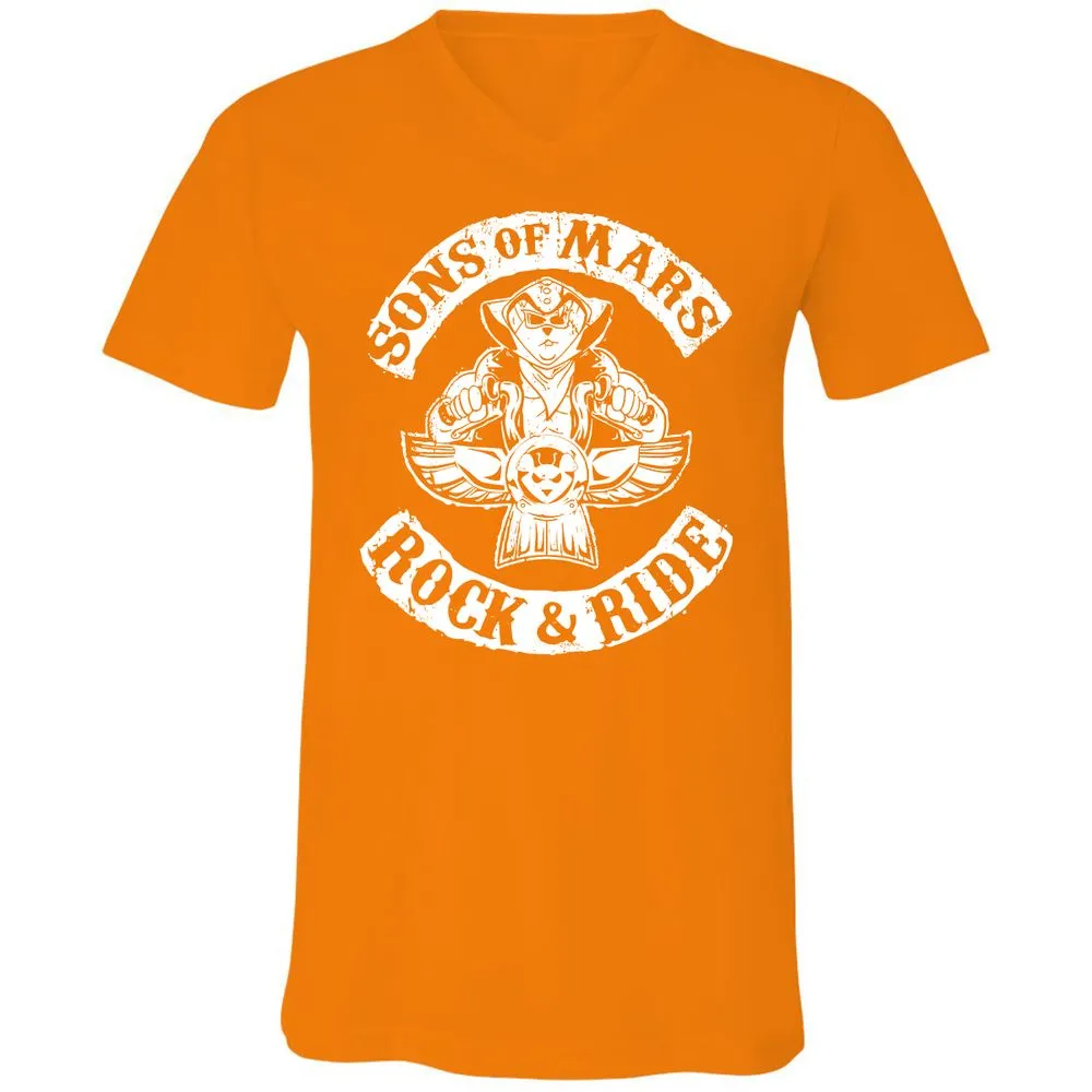Unisex V-Neck T-Shirt - ZUHNMGB4 - Orange - 11