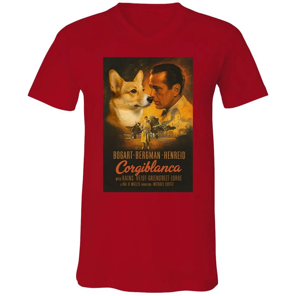Unisex V-Neck T-Shirt - G7T25YXS - Red - 3
