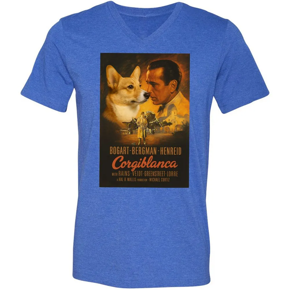 Unisex V-Neck T-Shirt - G7T25YXS - Heather True Royal - 14