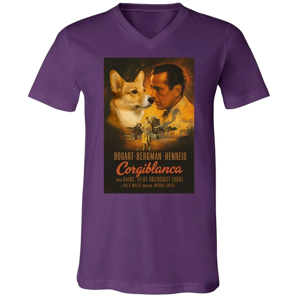 Unisex V-Neck T-Shirt - G7T25YXS - Team Purple - 9