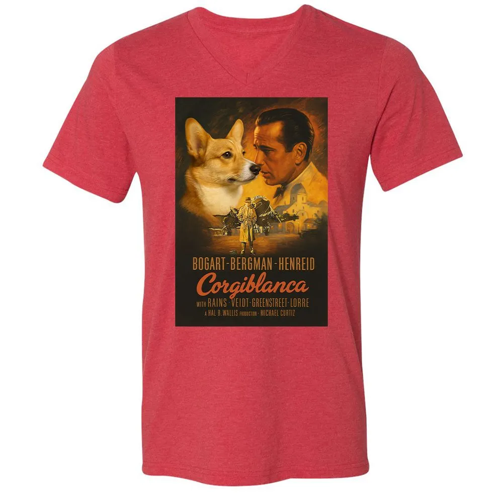 Unisex V-Neck T-Shirt - G7T25YXS - Heather Red - 16