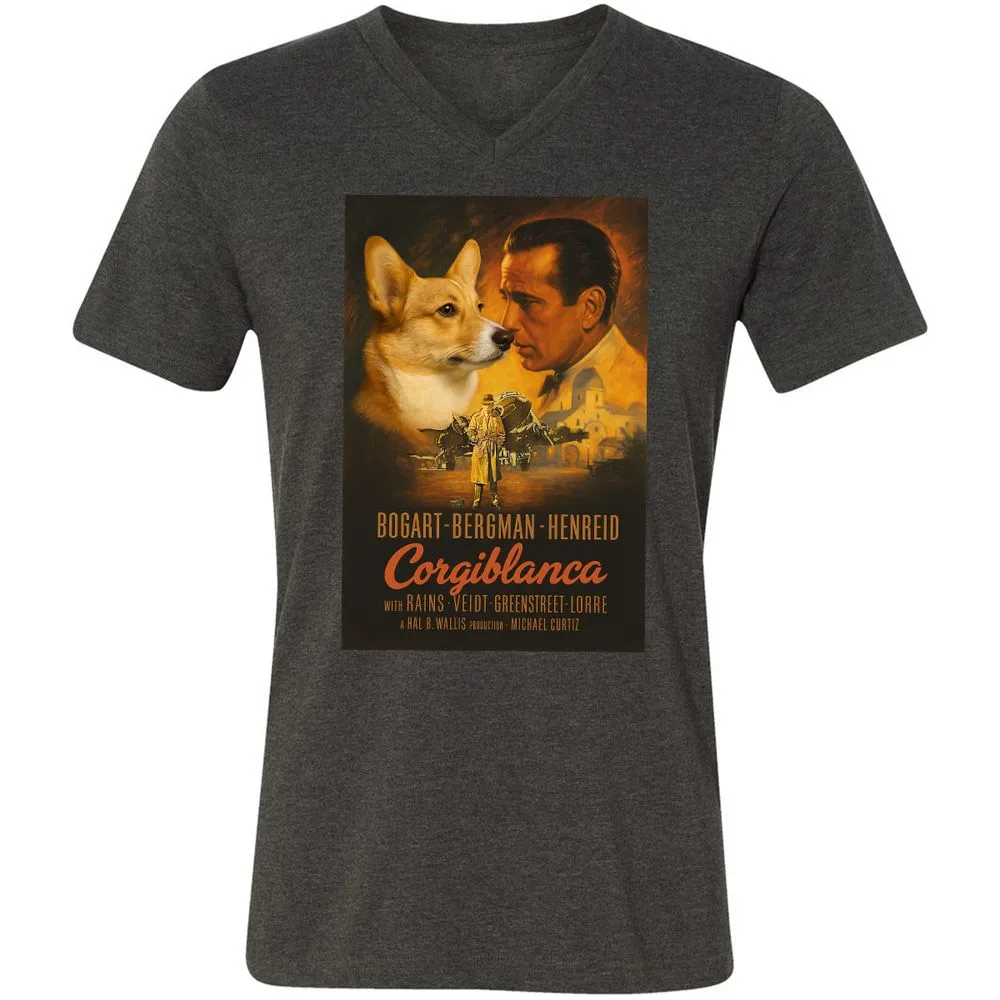 Unisex V-Neck T-Shirt - G7T25YXS - Dark Grey Heather - 8