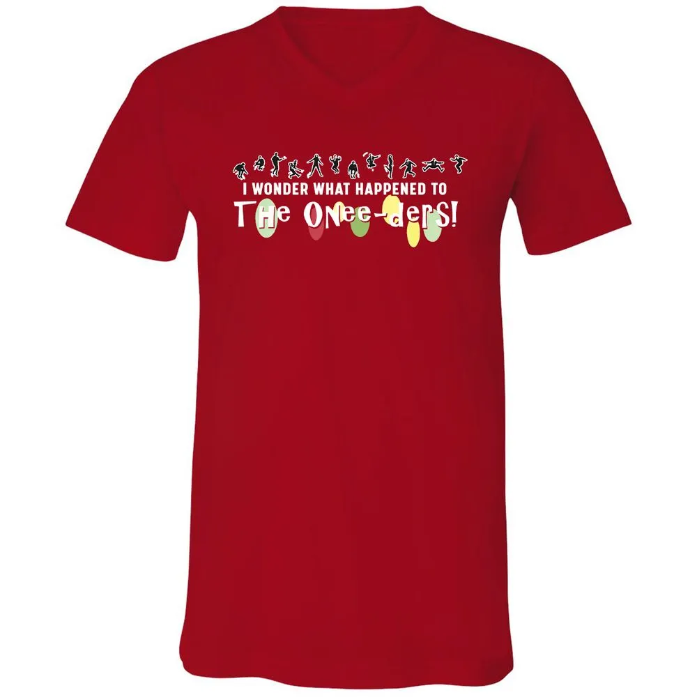 Unisex V-Neck T-Shirt - 7DXAUWNS - Red - 3