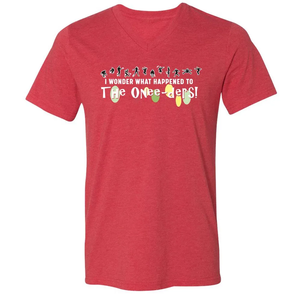 Unisex V-Neck T-Shirt - 7DXAUWNS - Heather Red - 16