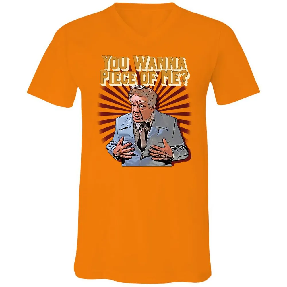 Unisex V-Neck T-Shirt - T6JB8FQQ - Orange - 11