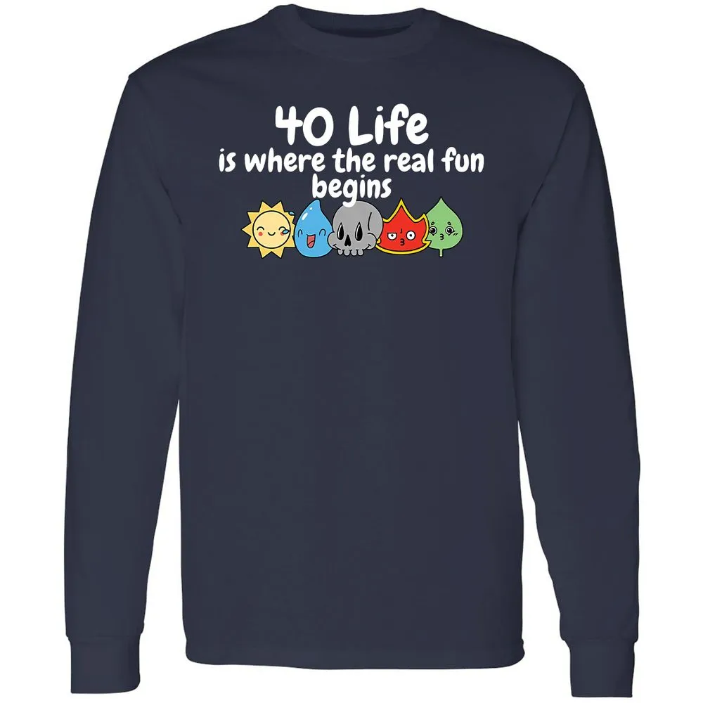 Long Sleeve T-Shirt - 1H3CDHEB - Navy - 2