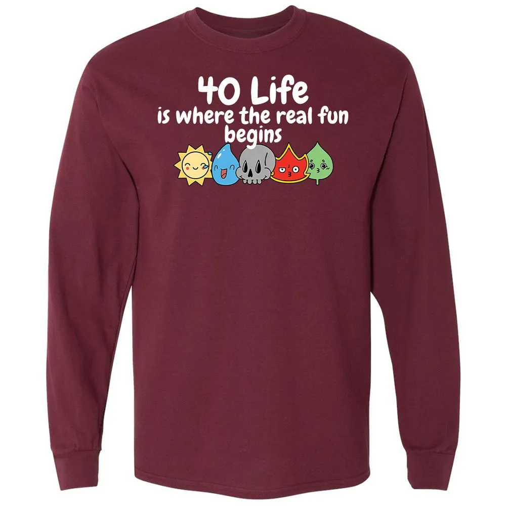 Long Sleeve T-Shirt - 1H3CDHEB - Maroon - 11
