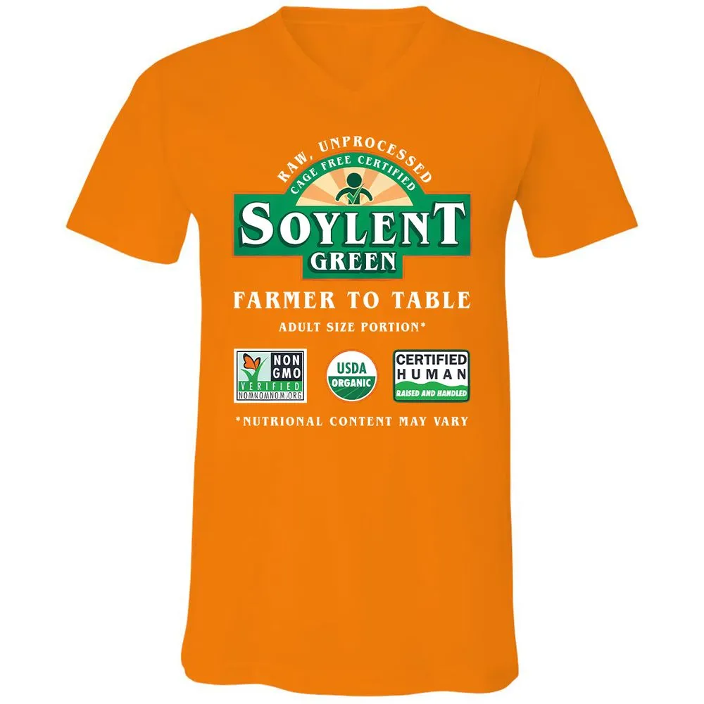 Unisex V-Neck T-Shirt - KNLLZQCZ - Orange - 11