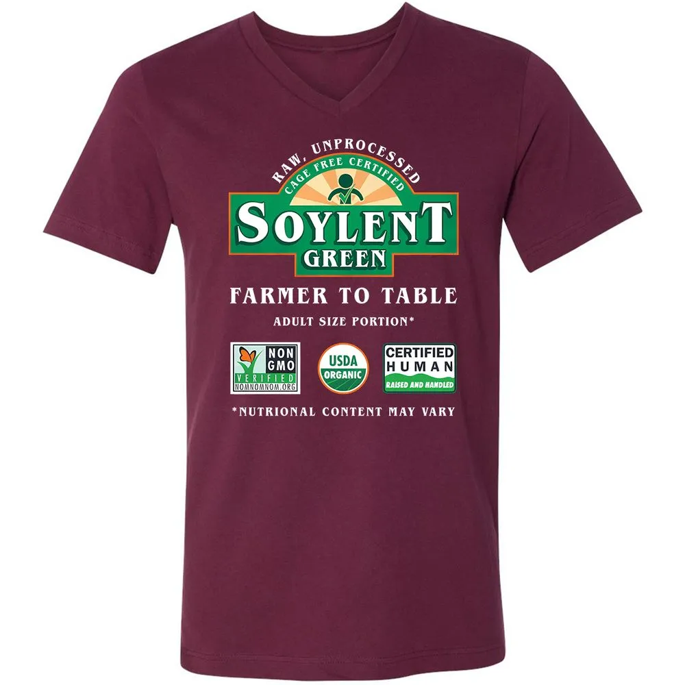 Unisex V-Neck T-Shirt - KNLLZQCZ - Maroon - 6