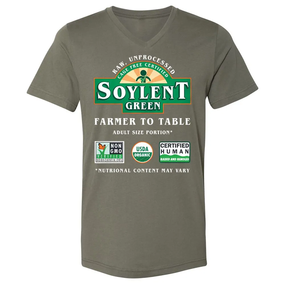 Unisex V-Neck T-Shirt - KNLLZQCZ - Military Green - 10