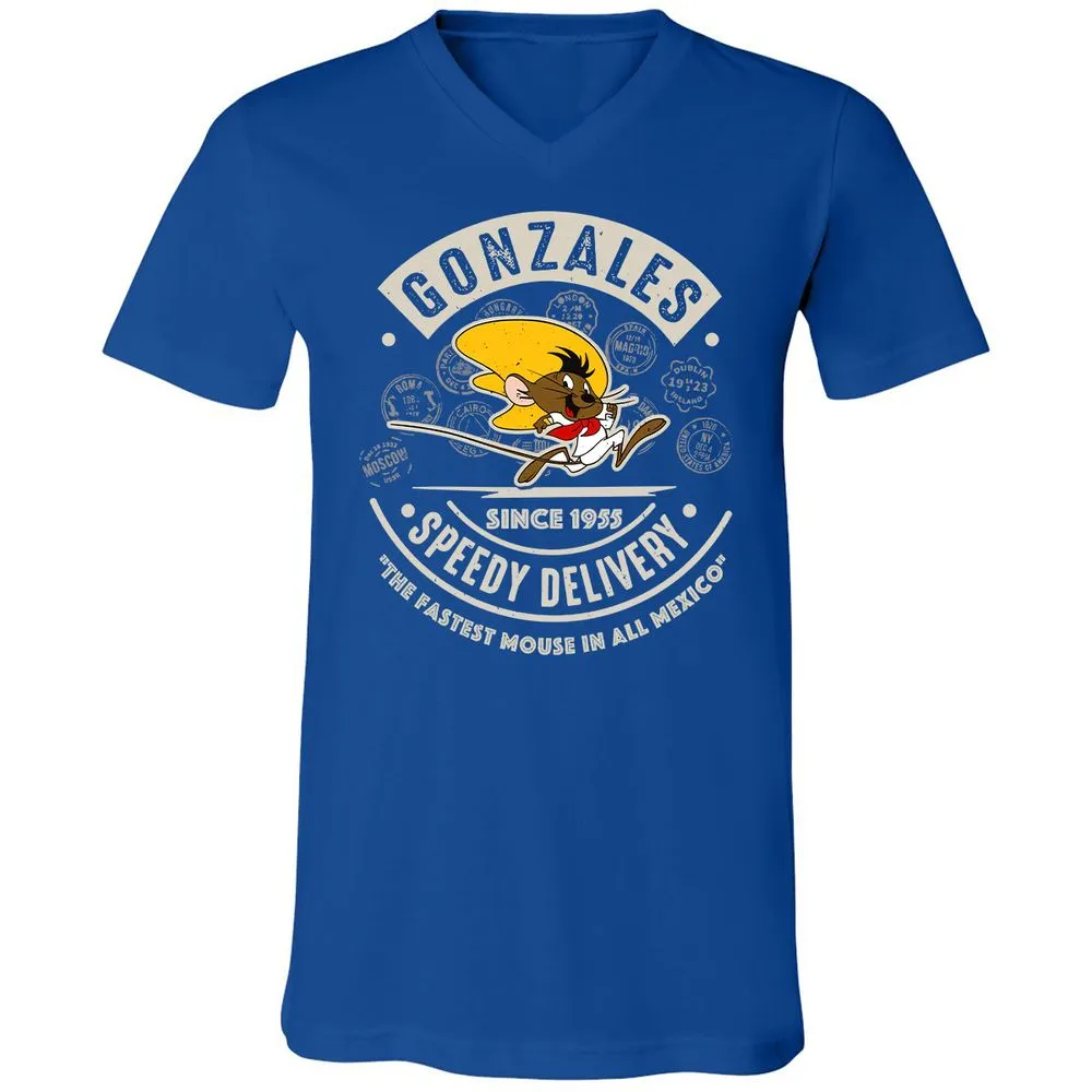 Unisex V-Neck T-Shirt - AA6QHQ7S - True Royal - 4
