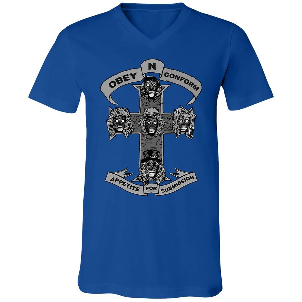 Unisex V-Neck T-Shirt - 83P2CZXJ - True Royal - 4